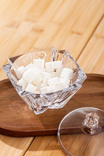 Porsima Dm605-2 Glass Sugar Bowl Presentation Bowl Turkish Delight Bowl Coffee Side Dragee 150 ml