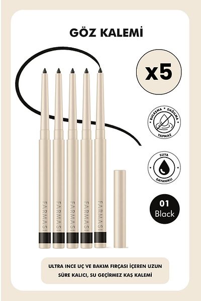 Farmasi 5 Pack Elevator Eyeliner 01 Black