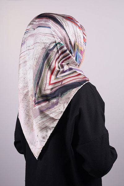 PİRAMİT Φουλάρι από ρεγιόν με σχέδιο Pyramid Luxer - Pattern-27 - Color-03