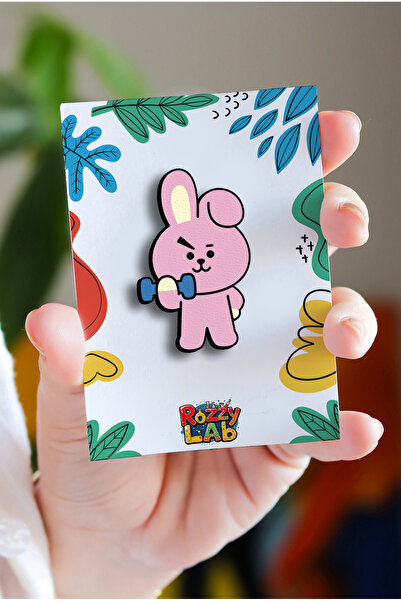 Rozzy Lab BTS BT21 Cooky Jungkook - Müzik - Pin - Rozet - Broş - Yaka Çanta A...