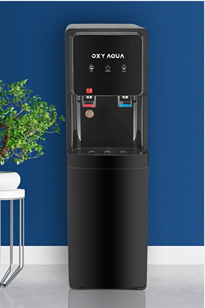 OXYAQUA Sıcak ve Soğuk Su Çıkışlı Arıtmalı Su Sebili Siyah