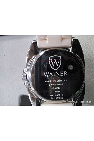 Wainer WA.18070-B SERAMİK Safir Camlı İsviçre üretimi 5 Yıl Garantili Kadın Kol Saati