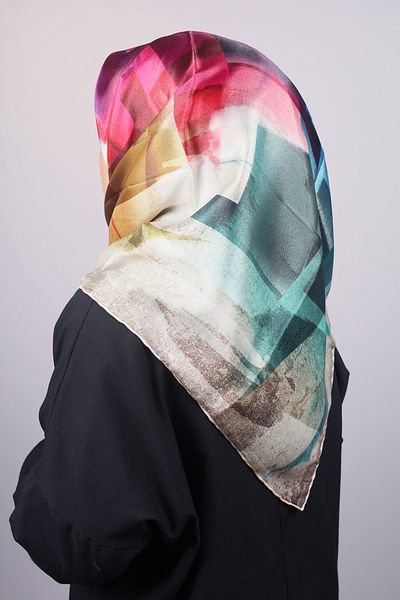 PİRAMİT Φουλάρι από ρεγιόν με σχέδιο Pyramid Luxer - Pattern-35 - Color-09