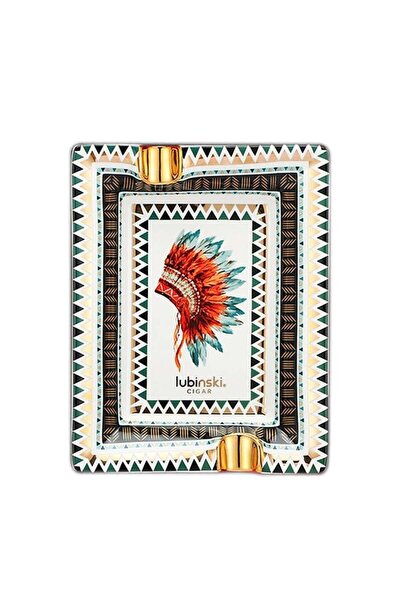 Lubinski Kızıldereli Seramik Puro Küllüğü Beyaz/Gold 2li