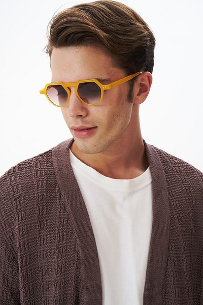 EYE OF HORUS EOH1141 C8 Yellow Unisex Sunglasses