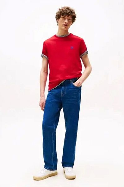 Tommy Hilfiger Men's Contrast Embroidered Monogrammed T-Shirt