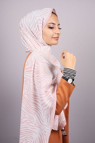 Modakaşmir Moda Cashmere Pink Series Medina Silk Shawl - Color-10