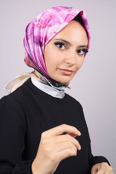 PİRAMİT Pyramid Patterned Rayon Scarf - Pattern-25 - Color-07