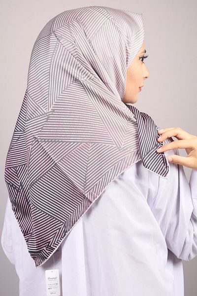 PİRAMİT Φουλάρι από ρεγιόν με σχέδιο Pyramid Luxer - Pattern-36 - Color-03