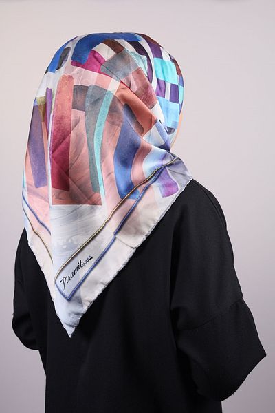 PİRAMİT Φουλάρι από ρεγιόν με σχέδιο Pyramid Luxer - Pattern-30 - Color-10