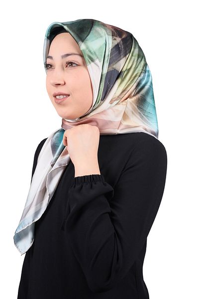 PİRAMİT Φουλάρι από ρεγιόν με σχέδιο Pyramid Luxer - Pattern-19 - Color-06