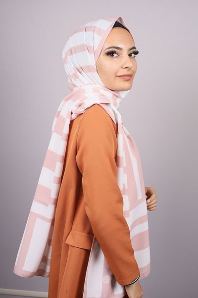 Modakaşmir Fashion Cashmere Pink Series Medina Silk Shawl - Color-13