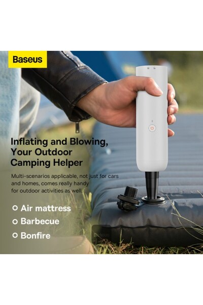 Baseus مكنسة كهربائية للسيارة A3lite بقوة 12000 باسكال - بيضاء