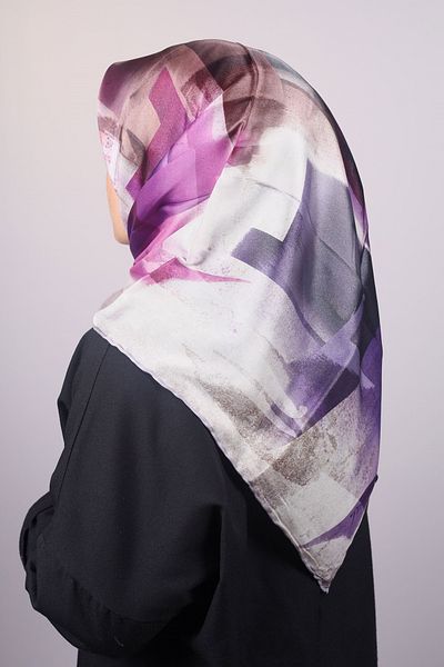 PİRAMİT Φουλάρι από ρεγιόν με σχέδιο Pyramid Luxer - Pattern-35 - Color-06