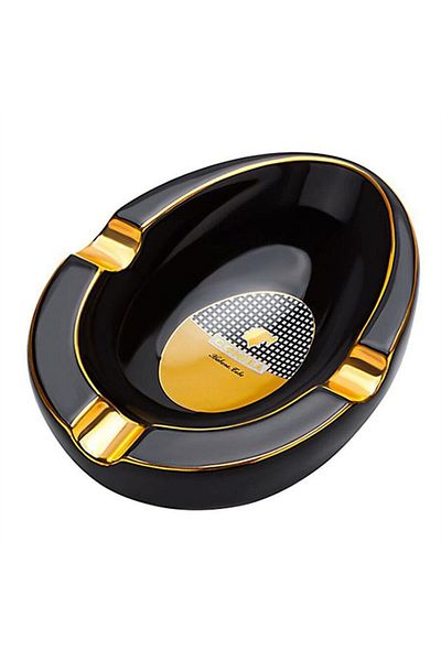 COHİBA Θήκη στάχτης Cohiba Porcelain Cigar - Μαύρο/Χρυσό Σετ 3 τεμ