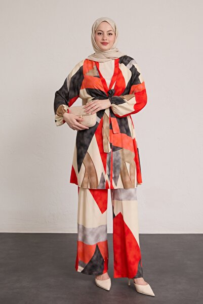 InStyle Soft Pattern Viscose Double Red Set