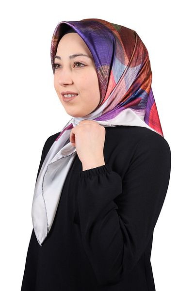 PİRAMİT Φουλάρι από ρεγιόν με σχέδιο Pyramid Luxer - Pattern-21 - Color-03