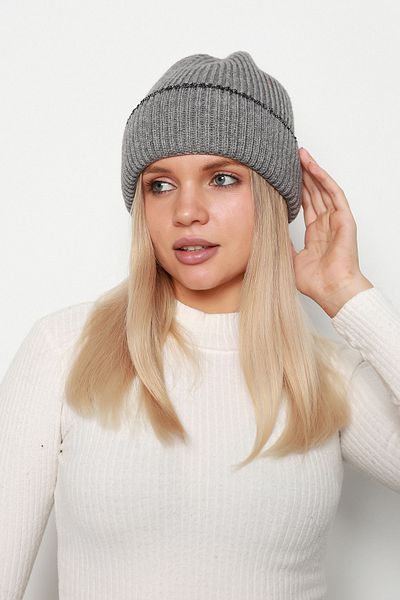 Luminos Butik Anthracite Colored Glitter Basic Wool Beret - Bere1139