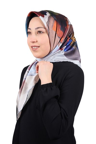 PİRAMİT Φουλάρι από ρεγιόν με σχέδιο Pyramid Luxer - Pattern-20 - Color-13