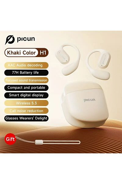 Picun H1 Bluetooth Headphones - Wireless,Surround Sound Filtering,Noise Reduction Technology,Lightweight