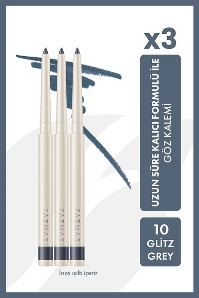 Farmasi 3 Pack Elevator Eyeliner 10 Glitzgrey