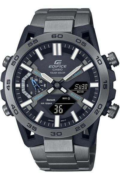 Casio ساعة إيديفيس للرجال مع خاصية تعليق الهاتف الذكي - Ecb-2000dc-1adf