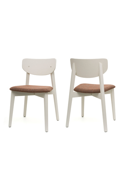 Tunçay Sandalye Opus Beyaz Ahşap 2'li Yüksek Kaliteli Ahşap Sandalye – 28 Dns...