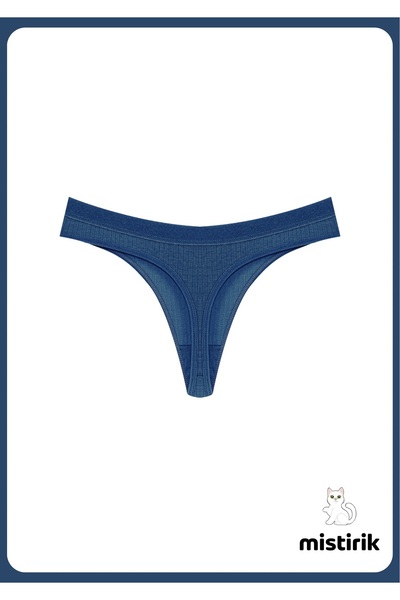 MİSTİRİK Модель Paulo Еластичні та м'які трусики-стрінги з еластичною та м'якою стрічкою, синього кольору