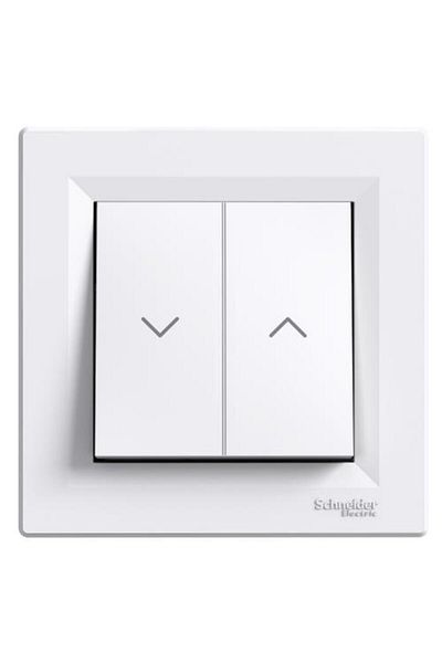 SCHNEIDER Asfora Blinds Control Switch White, Screwless, Framed
