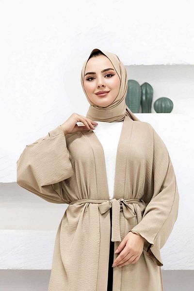 CNG MODA Belted Aerobin Wide Sleeve Oversize Kimono