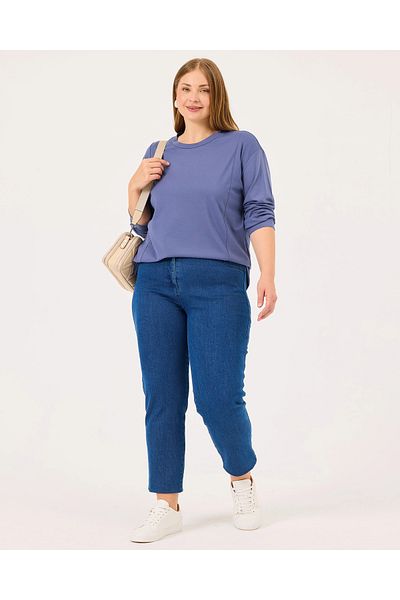 Gala-Xi Women's Plus Size Round Neck Basic Tunic 10002421214004