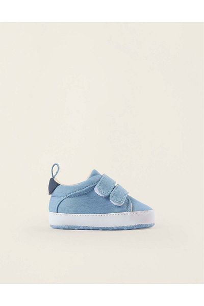 Ziddy Fabric Trainers for Newborn Boys, Blue