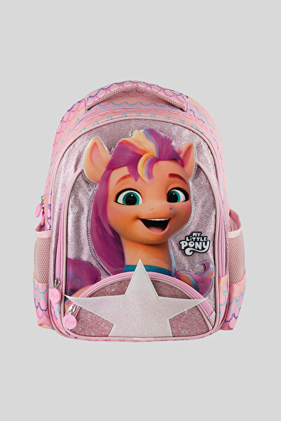 MY LITTLE PONY حقيبة ظهر مدرسية مرخصة متعددة الأقسام بسحاب للأطفال