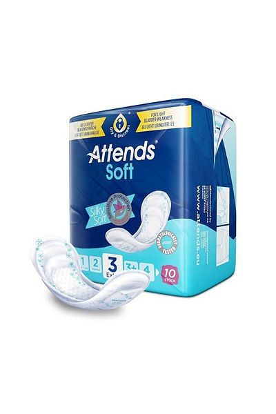 attends Soft 3 Extra Sensitive Care Pads With Odor Control Odor Protection - 10 Piece