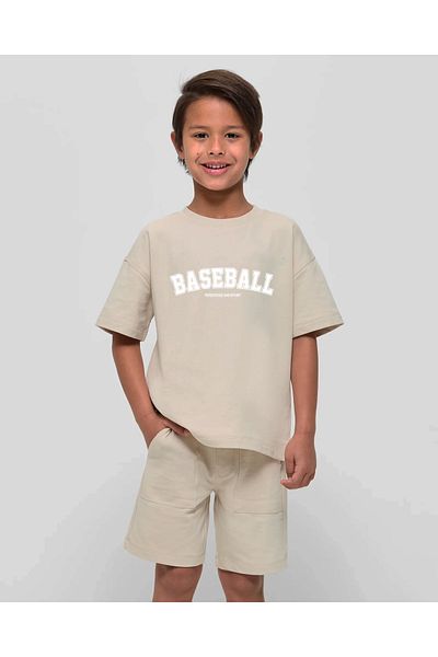 uyguntarz Unisex Kinder Baseball bedrucktes Baumwoll-T-Shirt