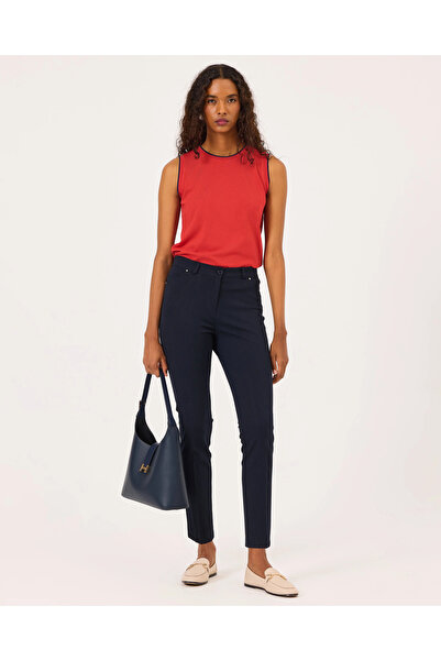 SEÇİL Düğmeli Bilek Boy Pantolon