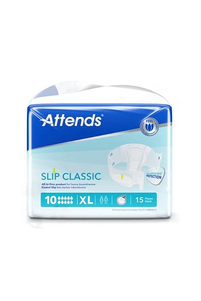 attends Slip Regular Plus 10 Extra Large Size Adult Diaper, Core Absorbent - 14 Pieces