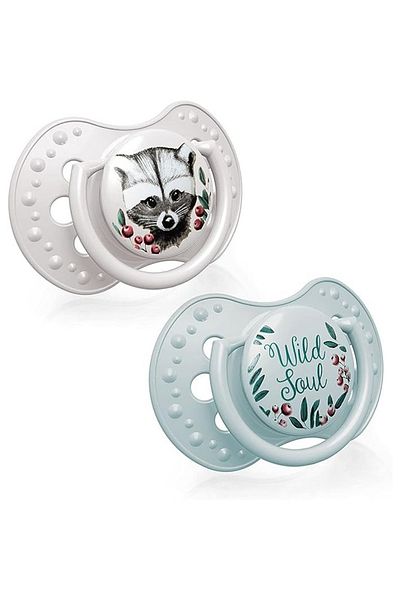 LOVI Wild Soul Dynamic Soother For 3-6 Months Baby With Silicone Nipple - Pack Of 2