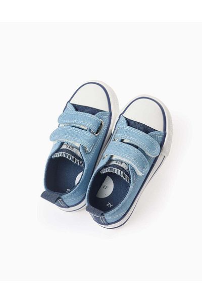 Ziddy Denim Trainers for Babies '50's Sneakers', Blue