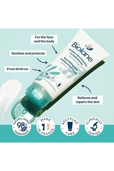 Biolane Nourishing And Moisturizing Cream – For Baby's Skin Protection And Hydration | 100Ml