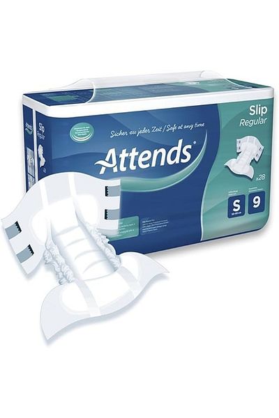 attends Slip Active 9 Small Size Diapers - For Heavy Urinary Incontinence, Unisex - Pack Of 21