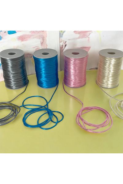 HUR-AY PACK Σχοινί συσκευασίας / Σχοινί βραχιολάκι / Σχοινί βραδινό φόρεμα / Στιβαρό σχοινί / 2 mm / 90 ΜΕΤΡΑ