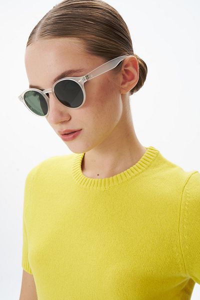 EYE OF HORUS Eoh1037 C80 Matte Transparent Unisex Sunglasses