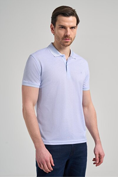 İmza Tricou slim fit casual, albastru închis, cu mânecă scurtă, cu guler polo, fără buzunar 1011250151