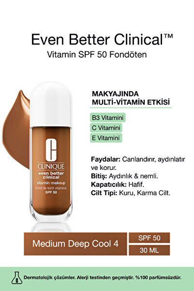 Clinique Even Better Clinical Vitamin Makeup SPF 50 Fondöten - Renk: Medium D...