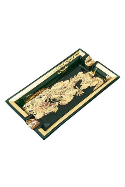 Lubinski Elegant Dragon İkili Dikdörtgen Puro Küllüğü Yeşil