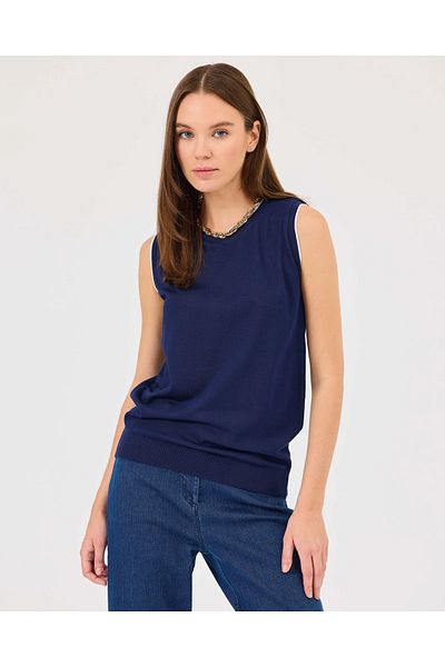 SEÇİL Crew Neck Sleeveless Knitwear Blouse