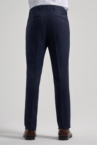 İmza Koyu Lacivert Esnek Yandan Cepli Slim Fit Classic Pantolon 1003250160