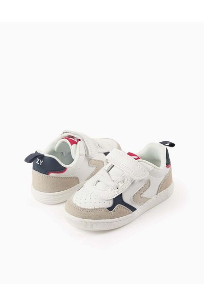 Ziddy Trainers for Baby Boys 'ZY Move', White/Dark Blue
