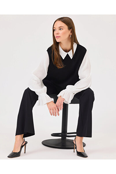 SCL Сорочка з коміром з подвійної тканини